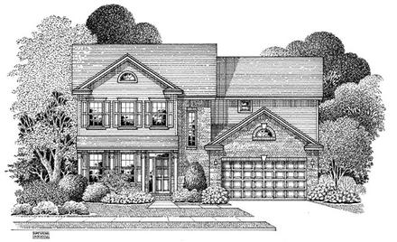 Colonial Elevation of Plan 54870