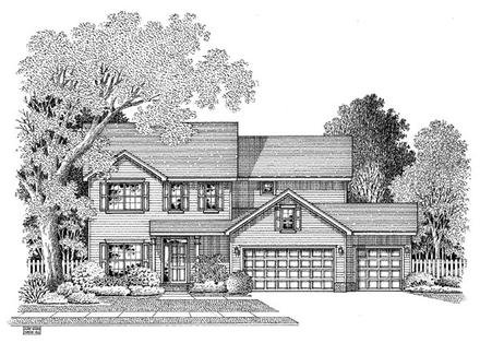 Traditional Elevation of Plan 54874