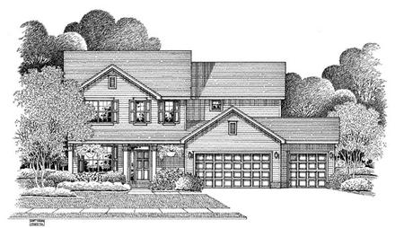 Traditional Elevation of Plan 54875