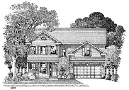 Colonial Elevation of Plan 54878