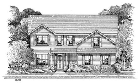 Traditional Elevation of Plan 54879