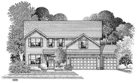 Traditional Elevation of Plan 54882
