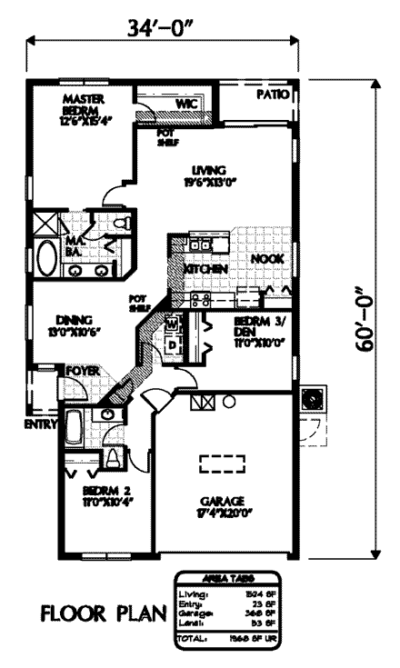 House Plan 54893 First Level Plan