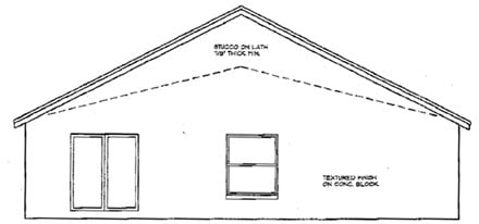 Florida Rear Elevation of Plan 54895