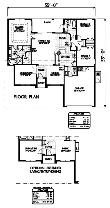 House Plan 54898 First Level Plan