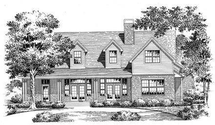 Country Elevation of Plan 54912