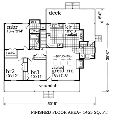 House Plan 55031 First Level Plan