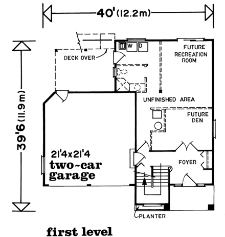 House Plan 55079 First Level Plan