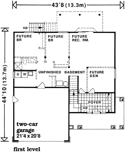 House Plan 55089 First Level Plan