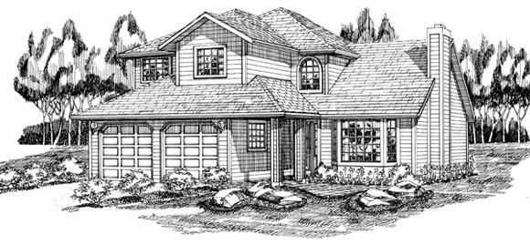 House Plan 55105 Elevation