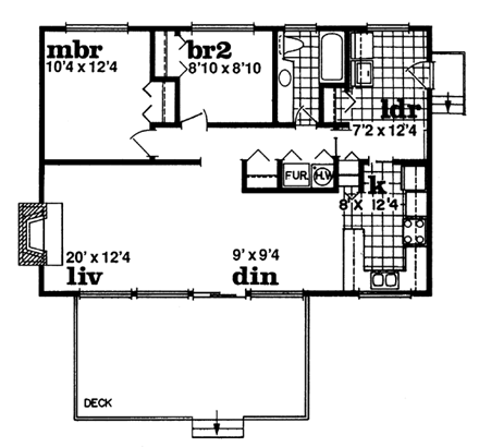 House Plan 55131 First Level Plan
