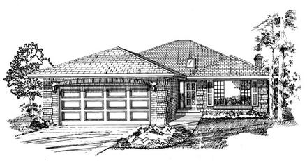 House Plan 55163 Elevation