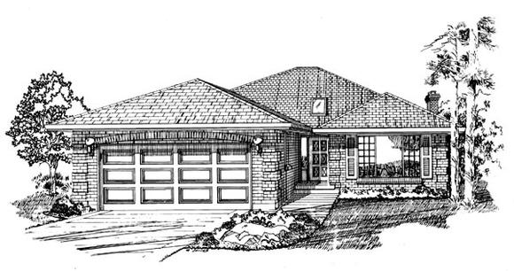 House Plan 55163 Elevation