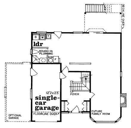 House Plan 55172 First Level Plan
