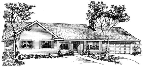 House Plan 55178 Elevation