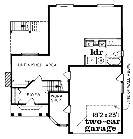 House Plan 55203 First Level Plan