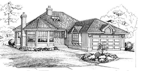 House Plan 55212 Elevation