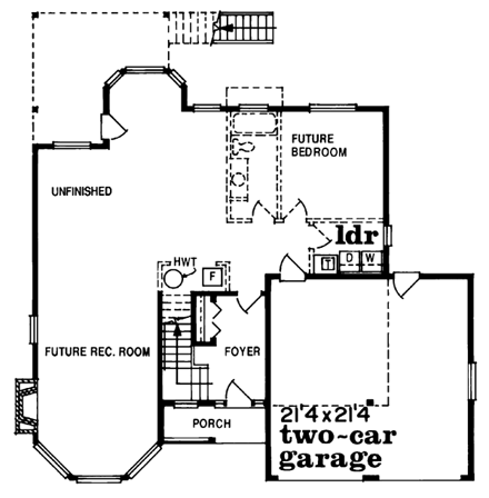 House Plan 55265 First Level Plan