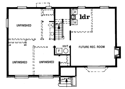 House Plan 55267 Second Level Plan