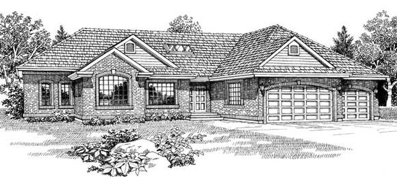 House Plan 55313 Elevation