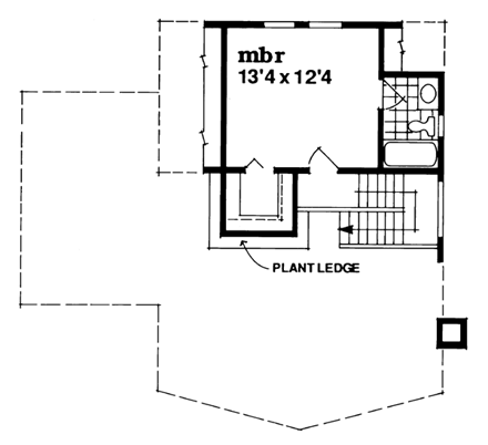 House Plan 55342 Second Level Plan