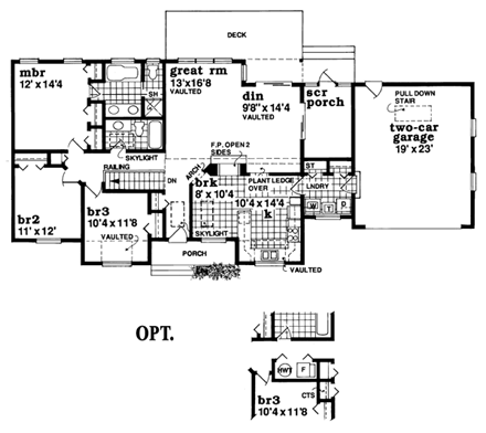 House Plan 55350 First Level Plan