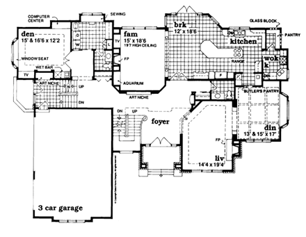 House Plan 55358 First Level Plan