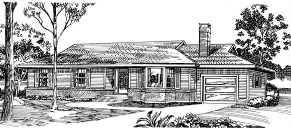 House Plan 55384 Elevation