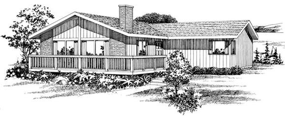 House Plan 55410 Elevation