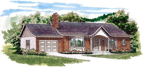 House Plan 55423 Elevation