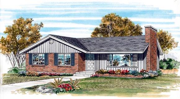 House Plan 55486 Elevation