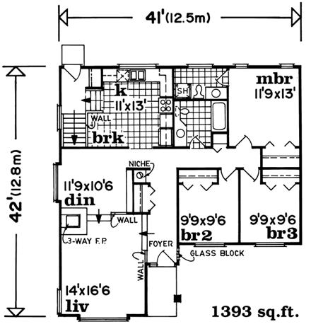 House Plan 55505 First Level Plan