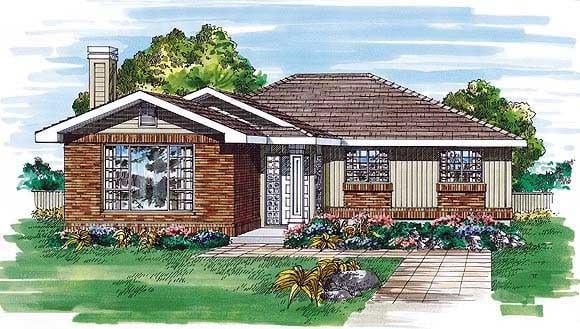 House Plan 55505 Elevation