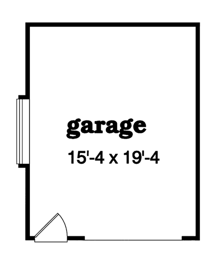 Garage Plan 55521 - 1 Car Garage First Level Plan