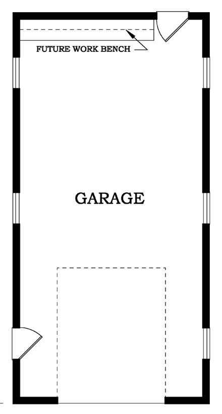 Garage Plan 55535 - 1 Car Garage First Level Plan