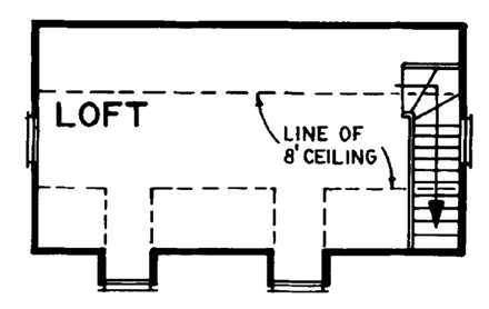 Garage Plan 55541 - 2 Car Garage Second Level Plan