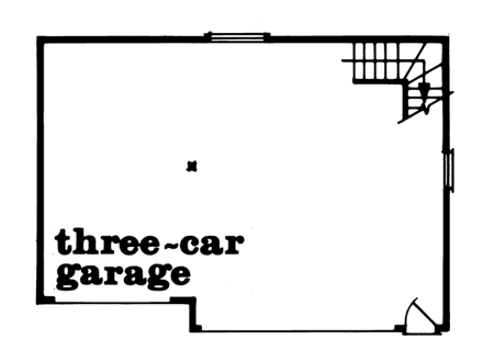 Garage Plan 55545 - 3 Car Garage First Level Plan