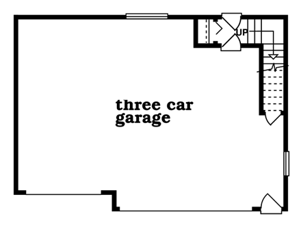 Garage Plan 55547 - 3 Car Garage Apartment First Level Plan