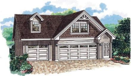 Garage Plan 55547 - 3 Car Garage Apartment Elevation