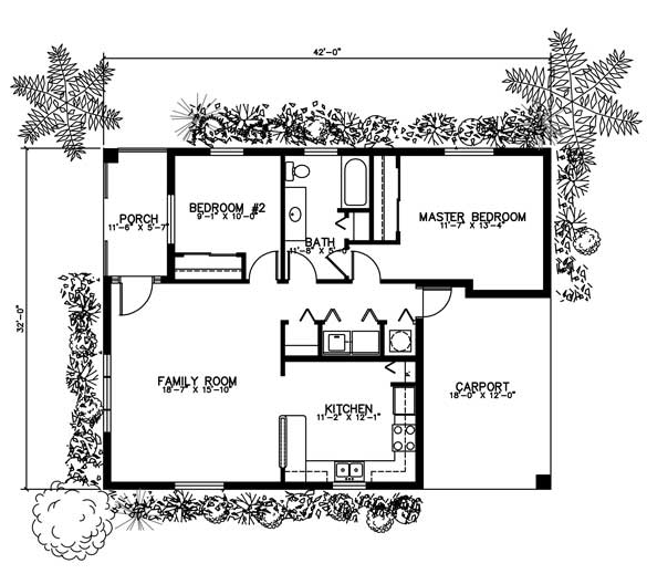 One-Story Level One of Plan 55700