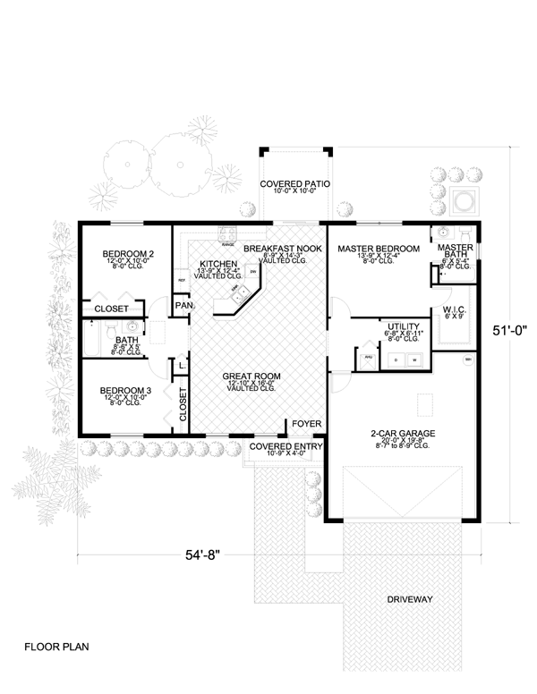 One-Story Level One of Plan 55709