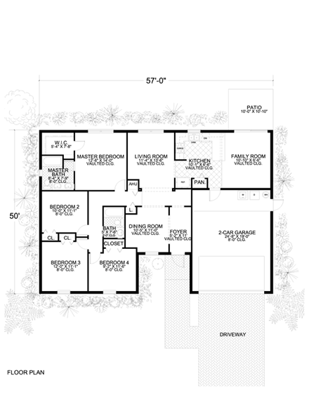 House Plan 55712 First Level Plan