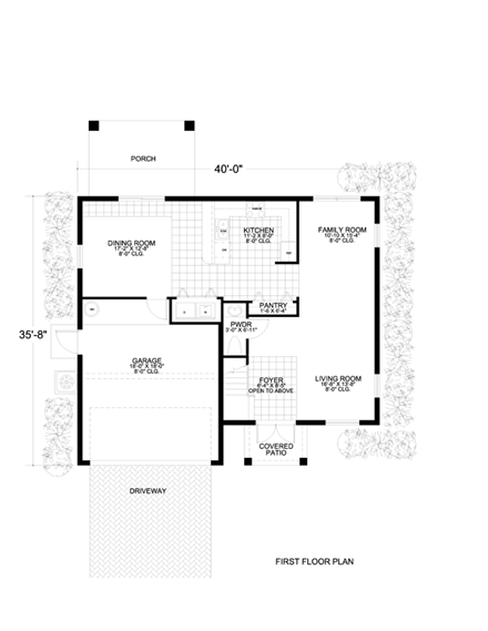 House Plan 55722 First Level Plan