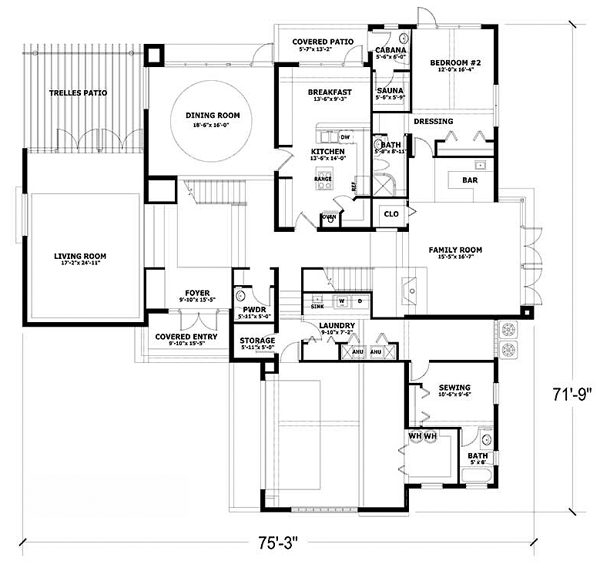 Contemporary Level One of Plan 55762