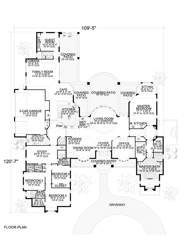 Contemporary One-Story Level One of Plan 55776