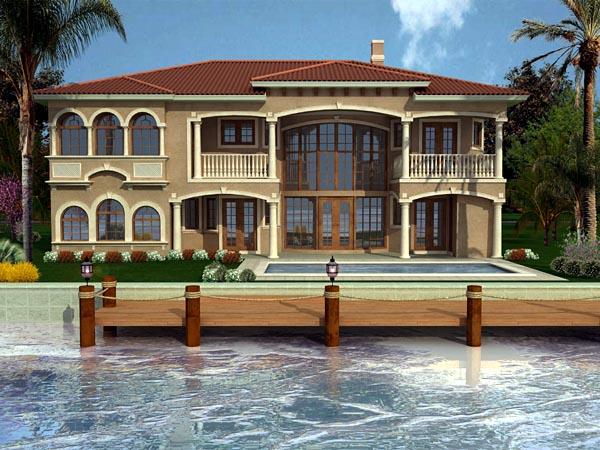 Florida Rear Elevation of Plan 55788