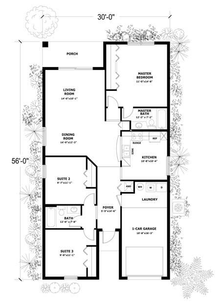 One-Story Level One of Plan 55810