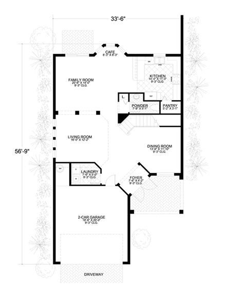 House Plan 55820 First Level Plan