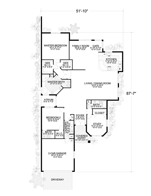 One-Story Level One of Plan 55827