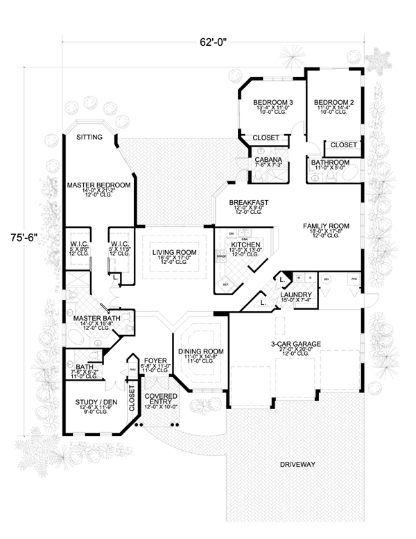 One-Story Level One of Plan 55831